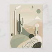 グリーン抽象芸術ボホ砂漠の風景 ポストカード (正面)