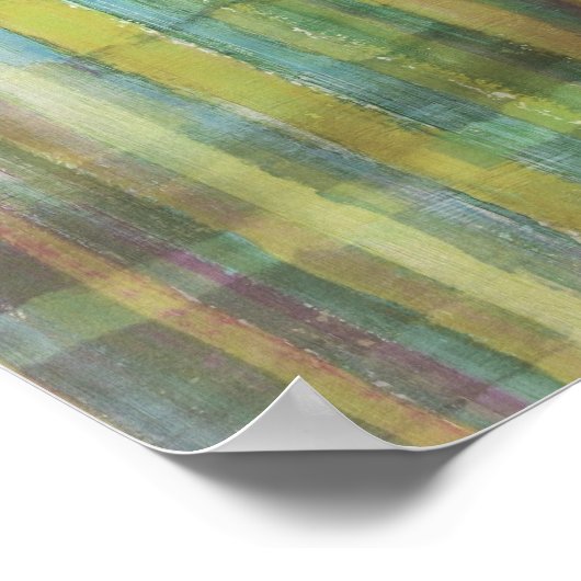 グリーン抽象芸術モダンアートポスタープリント ポスター (角)