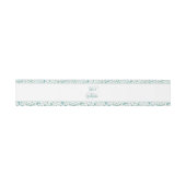 グリーン抽象芸術モダンフローラシーサ結婚ーズ 招待状ベリーバンド (フラット)