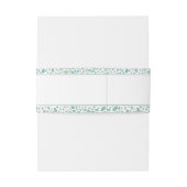 グリーン抽象芸術モダンフローラシーサ結婚ーズ 招待状ベリーバンド (裏面例)