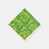 グリーン抽象芸術幾何学紙ナプキン スタンダードカクテルナプキン (角)