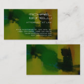 グリーン抽象芸術弁護士名刺 名刺 (正面/裏面)