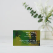 グリーン抽象芸術弁護士名刺 名刺 (スタンド正面)