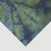 グリーン抽象芸術絞り染め伝統的パターンスタイル 薄葉紙 (詳細)