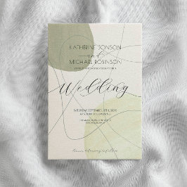 グリーン抽象芸術美学 | 結婚s 招待状