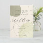 グリーン抽象芸術美学 | 結婚s 招待状 (スタンド正面)