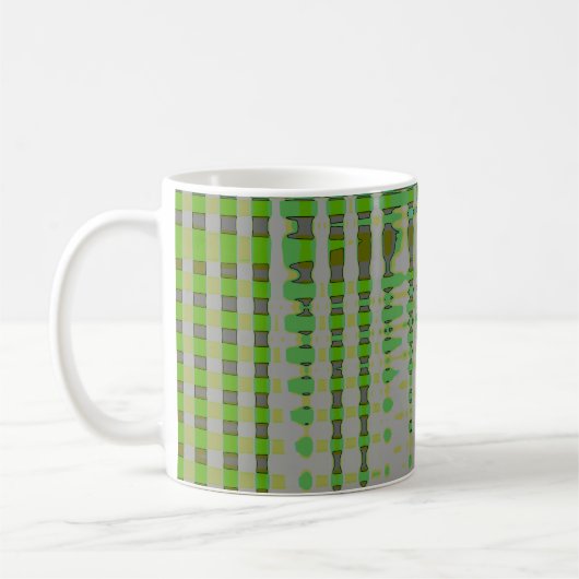 グリーン抽象芸術 1003 コーヒーマグカップ (左)
