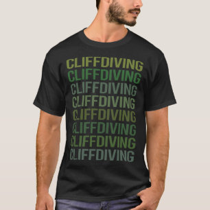 グリーン文字クリフダイビング Tシャツ