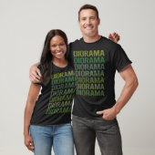 グリーン文字ジオラマジオラマ Tシャツ (ユニセックス)