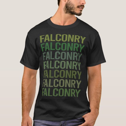 グリーン文字ファルコリーファルコーナー Tシャツ (正面)