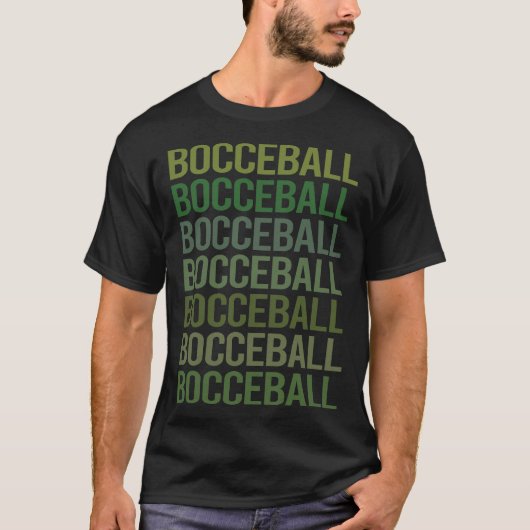 グリーン文字ボッチェボールボッチ Tシャツ (正面)
