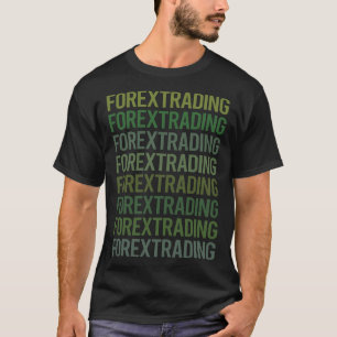 グリーン文字外国為替トレーダー Tシャツ