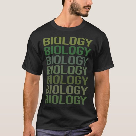 グリーン文字生物学 Tシャツ (正面)