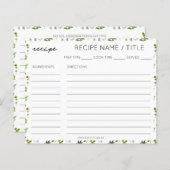 グリーン料理料理ガーデンハーブレシピ (正面/裏面)