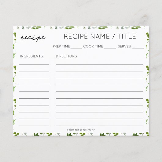 グリーン料理料理ガーデンハーブレシピ (正面)