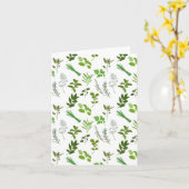 グリーン料理料理ガーデンハーブ カード (黄色い花)