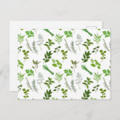 グリーン料理料理ガーデンハーブ シーズンポストカード (正面/裏面)