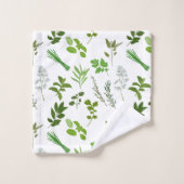 グリーン料理料理ガーデンハーブ バスタオルセット (ウォッシュタオル)