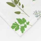 グリーン料理料理ガーデンハーブ フリースブランケット (角)