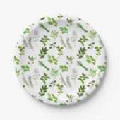 グリーン料理料理ガーデンハーブ ペーパープレート (正面)