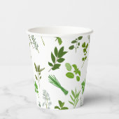 グリーン料理料理ガーデンハーブ 紙コップ (裏面)