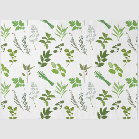グリーン料理料理ガーデンハーブ 薄葉紙 (正面)