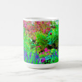グリーン春ガーデンランドスケープと牡丹 コーヒーマグカップ (中央)