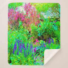 グリーン春ガーデンランドスケープと牡丹 シェルパブランケット