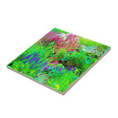 グリーン春ガーデンランドスケープと牡丹 タイル (側面)