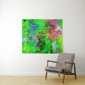 グリーン春ガーデンランドスケープと牡丹 タペストリー (インサイチュ(横))