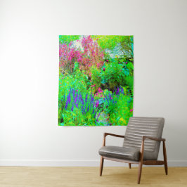 グリーン春ガーデンランドスケープと牡丹 タペストリー