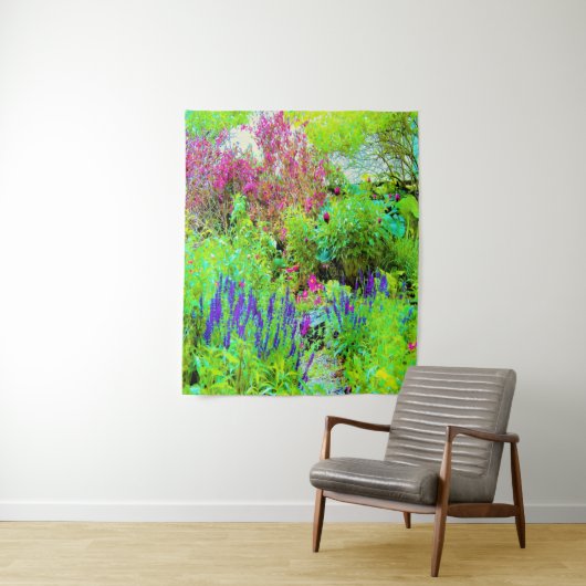 グリーン春ガーデンランドスケープと牡丹 タペストリー (インサイチュ)