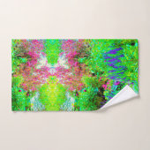 グリーン春ガーデンランドスケープと牡丹 バスタオルセット (ハンドタオル)