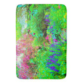 グリーン春ガーデンランドスケープと牡丹 バスマット (正面縦)