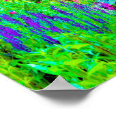 グリーン春ガーデンランドスケープと牡丹 ポスター (角)