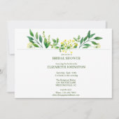 グリーン春植物薬草ブライダルシャワーパーティー 招待状 (正面)