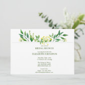 グリーン春植物薬草ブライダルシャワーパーティー 招待状 (スタンド正面)