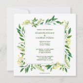 グリーン春植物薬草 招待状 (正面)