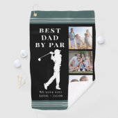 グリーン最高のパパバイパーフォトコラージュ ゴルフタオル (インサイチュ)