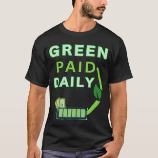 グリーン有料デイリー Tシャツ