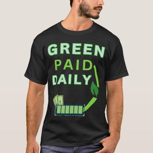 グリーン有料デイリー Tシャツ (正面)
