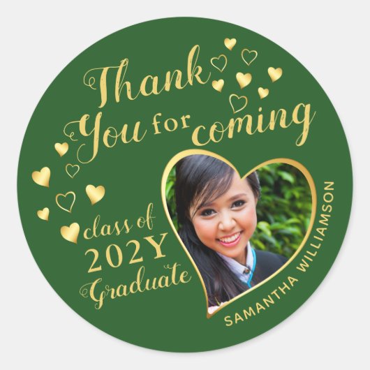 グリーン来卒業党の支持に感謝 ラウンドシール (正面)