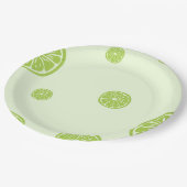 グリーン柑橘類レモン紙プレート ペーパープレート (アングル)