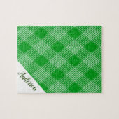 グリーン格子型バイクジグソーパズルデイジー ジグソーパズル (横)