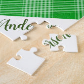 グリーン格子型バイクジグソーパズルデイジー ジグソーパズル (側面)