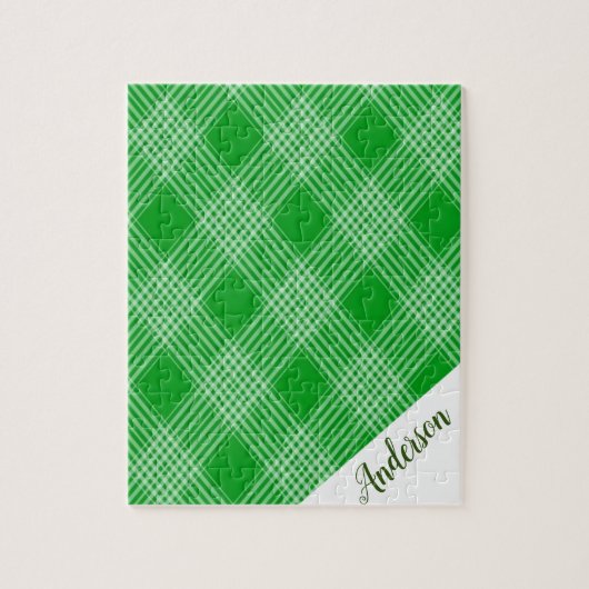 グリーン格子型バイクジグソーパズルデイジー ジグソーパズル (縦)