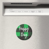 グリーン格子模様ハッピーデー マグネット (インサイチュ (食洗機))