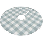 グリーン格子状ギンガムカントリーファームハウスシンプル ブラッシュドポリエステルツリースカート (アングル)