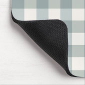 グリーン格子状ギンガムカントリーファームハウスシンプル マウスパッド (コーナー)