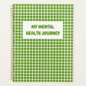 グリーン格子状ギンガムプランナーメンタルヘルス引用文 プランナー手帳 (正面)